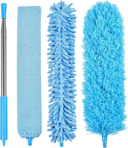 4PCS Microfiber Duster Kit, 3 in 1 Microfiber Dusters Retractable Gap Dust by iHUFeather