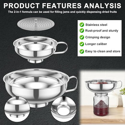 6 Piece Stainless Steel Canning Funnel Set - Image 5