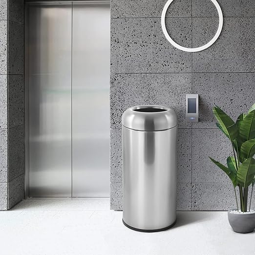 Dyna-Living Large Trash Can Outdoor Stainless Steel Garbage Can - Image 4