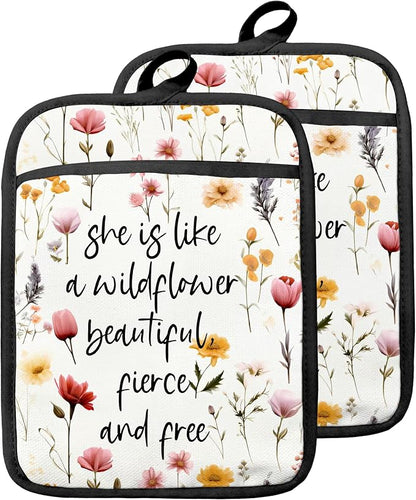 Inspirational Floral Pot Holders by Unknown