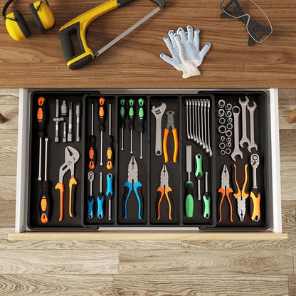 Lifewit Utensil Organizer for Kitchen Drawers, Expandable Cooking Utensil Tray - Image 9