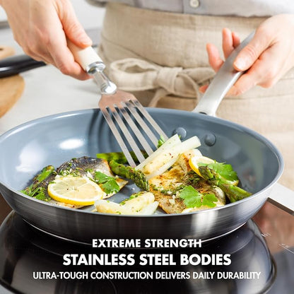 GreenPan Treviso 9.5” and 11” Frying Pan skillet Set, Non-Toxic PFAS-Free - Image 3