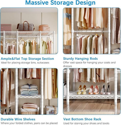 VIPEK V50 Extra Large Portable Closet Rack Bedroom Armoire Freestanding - Image 9