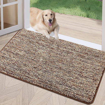 REFETONE Indoor Doormat, Front Door Mat 32"x48" Absorbent Rubber Backing Non by Refetone