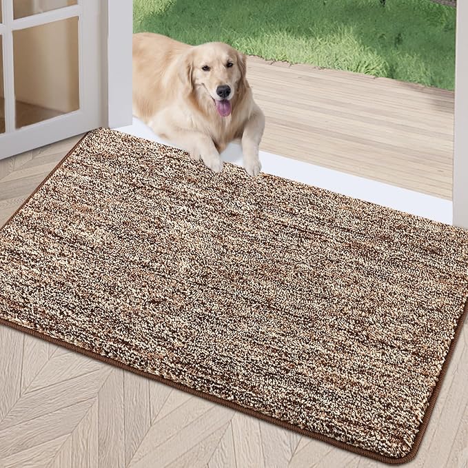 REFETONE Indoor Doormat, Front Door Mat 36"x59" Absorbent Rubber Backing Non by Refetone