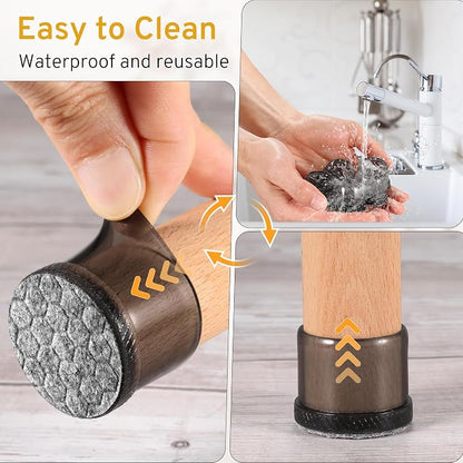 24PCS Extra Small Chair Leg Floor Protectors, Furniture Sliders, Chair Leg - Image 5