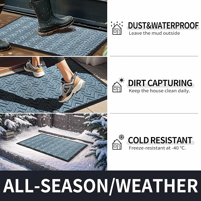Yimobra Front Door Mat Outside Entrance 29.5x17, Waterproof Heavy Duty Outdoor - Image 5