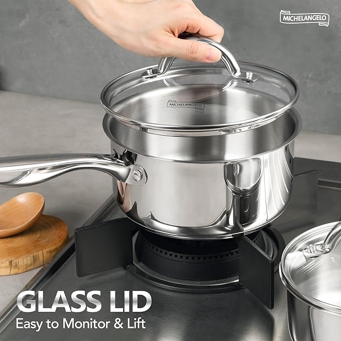 MICHELANGELO 3 Quart Saucepan - Image 2