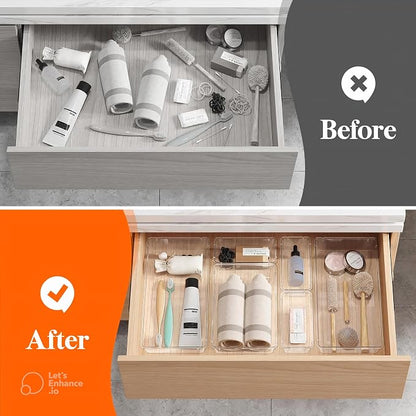 21-Pack Clear Plastic Drawer Organizer Trays – BPA-Free Storage Bins - Image 4