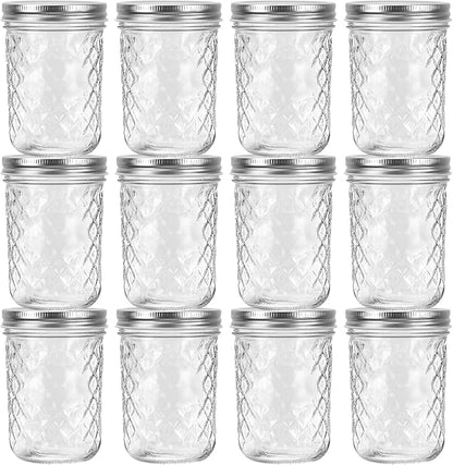 Eathtek 16oz Wide Mouth Glass Mason Jars 12 Pack, 480 ml Glass Canning Jars - Image 3