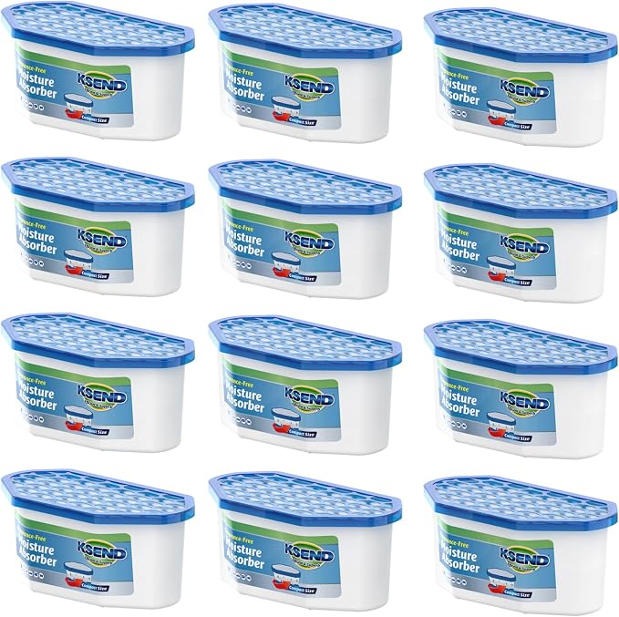 Moisture Absorbers, 12 Pack, Compact Dehumidifier by Ksend