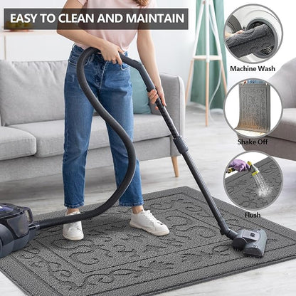 FONEYI Indoor Door Mat 36" x 59", Dirt Trapper Door Mats Non-Slip Entryway Rugs - Image 5