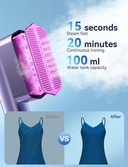Steamer for Clothes, Sundu Portable 2-in-1 Steamer & Iron, 15s Heat-up - Image 3