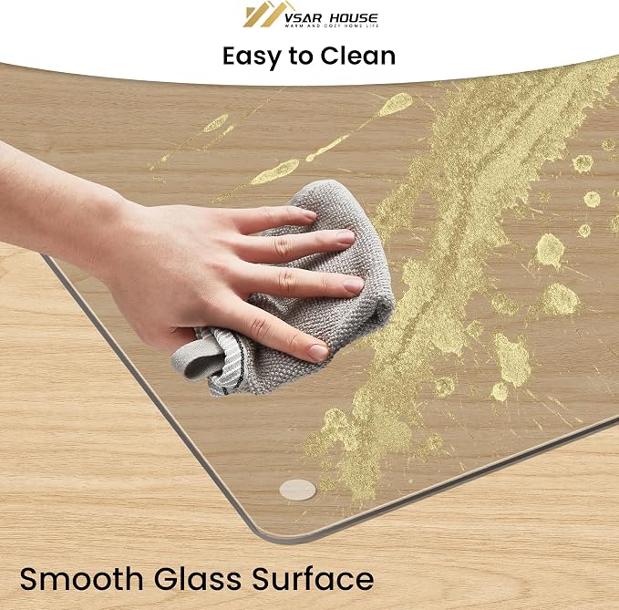55"x46" Tempered Glass Chair Mat, Heavy Duty Glass Office Floor Mat - Image 7