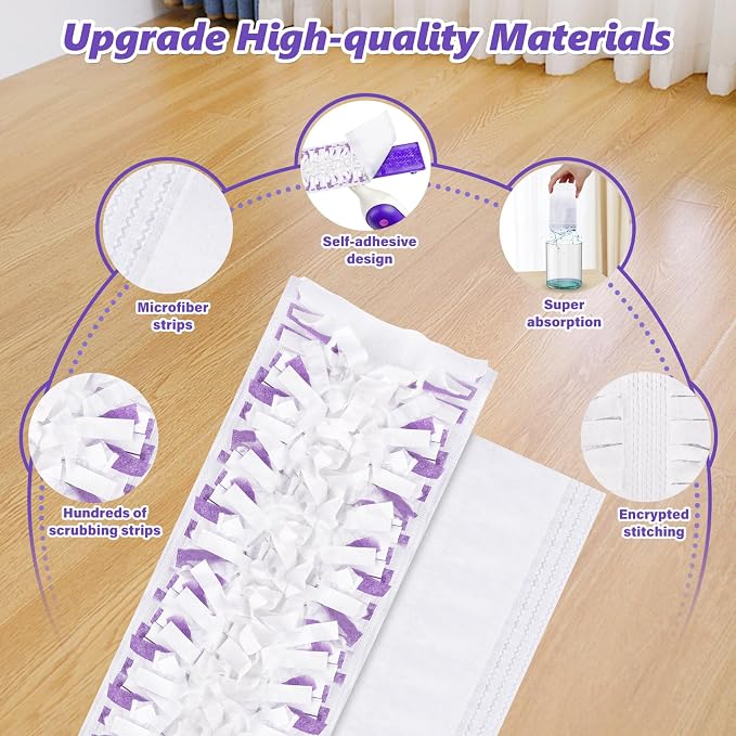Mop Pads Refills for Swiffer Power Mop: 30 Pcs Wet Dry Disposable Pad for - Image 4