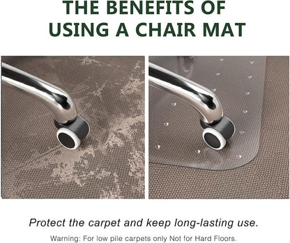 FuturHydro Desk Chair Mat for Flat to Low Pile Carpets, Transparent Mats for - Image 4