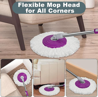 Dual Compartment Spin Mop and Bucket, Mop and Bucket - Image 4