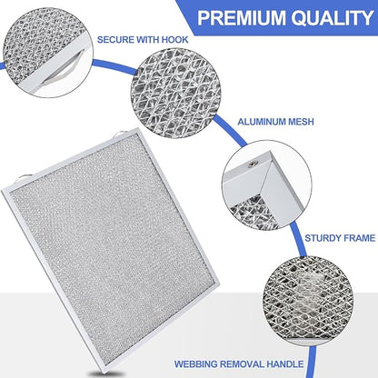 S99010430-002 Range Hood Filter 15-3/4" x 13-7/8" x 3/8", 2 Pack Aluminum Mesh - Image 3