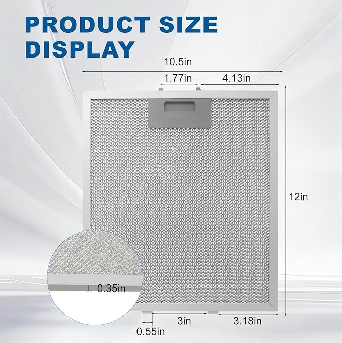 2-Pack W10169961A Range Hood Filter 10.5" X 12" - Image 3