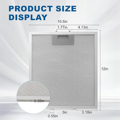 2-Pack W10169961A Range Hood Filter 10.5" X 12" - Image 3