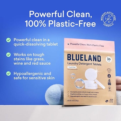 BLUELAND Laundry Detergent Tablets, Starter Set, Plastic-Free Eco-Friendly Pods - Image 2