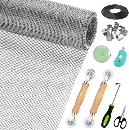 Window Screen Replacement, Screen Door Repair Kit, Including 50 FT by Ghguole