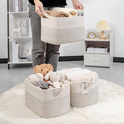 Medium and Large Woven Basket//With Handle, Used - Image 2