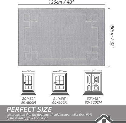 BEQHAUSE Door Mat 32" x 48", Non-Slip Door Mats Indoor Entryway Rugs Washable - Image 2