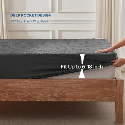 BEDLORE Waterproof Mattress Protector, King Size Mattress Pad - Image 4