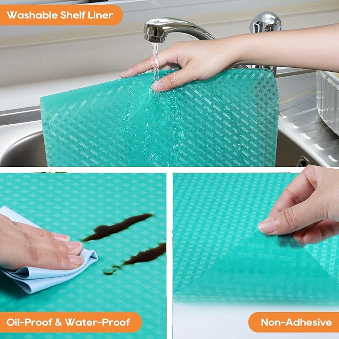 Blue Fridge Liner Shelf Liners for Kitchen Cabinet Refrigerator Liners - Image 4