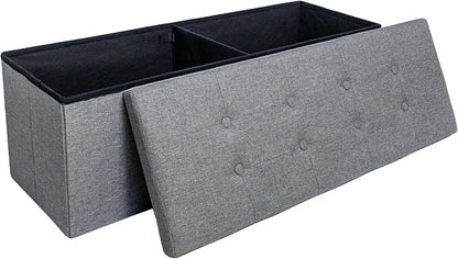 GLAXYFUR 43.3 inches Folding Storage Ottoman Bench Storage Chest Footrest by GLAXYFUR
