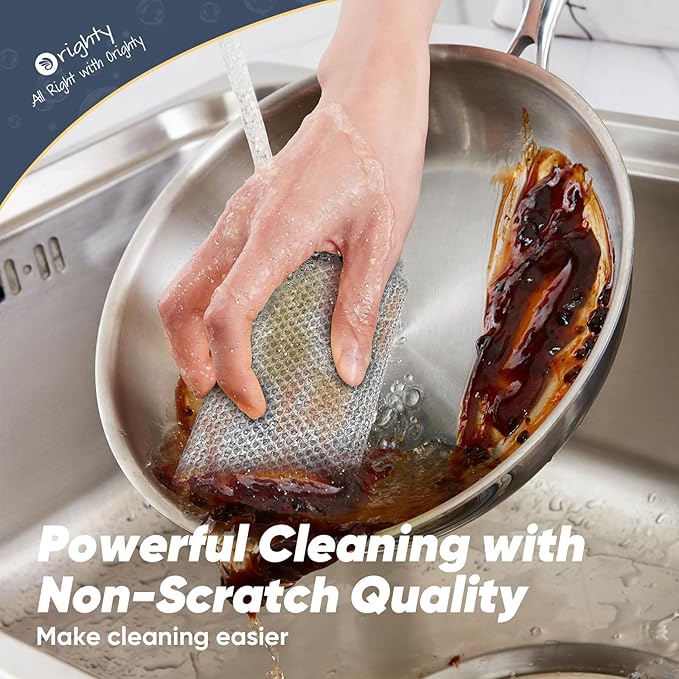 Orighty Multipurpose Wire Dishwashing Rag 24 Pcs, Upgraded Double-Layer - Image 5