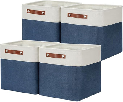 DULLEMELO Foldable Storage Cubes 12 x 12 Organizer Bins, Canvas Storage Bins by DULLEMELO