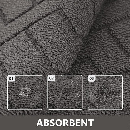hicorfe Indoor Doormat, Front Back Door Mat Rubber Backing Non Slip Door Mats - Image 4