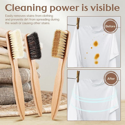 3 Pcs Wood Laundry Stain Brush Stain Remover Brushes - Image 7