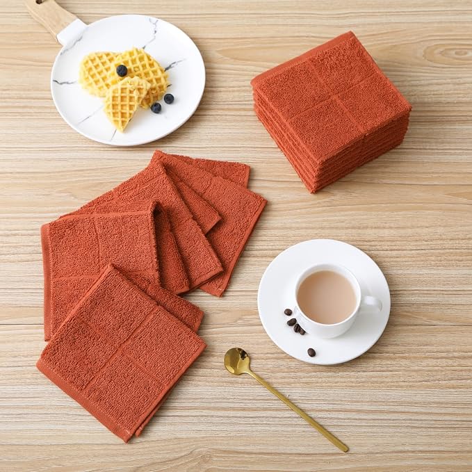 Glynniss Kitchen Dish Cloths Highly Absorbent Dish Rags 100% Cotton Wash Cloths - Image 6
