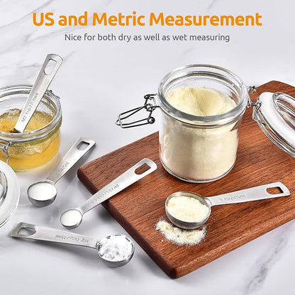 U-Taste Teaspoon Tablespoon Measuring Spoons: 18/8 Stainless Steel Measure - Image 8