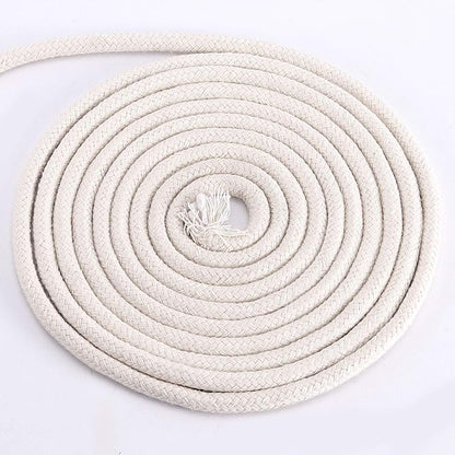 328 Feet 1/4 Inch White Natural Cotton Rope, Cotton Clothesline Rope, - Image 5