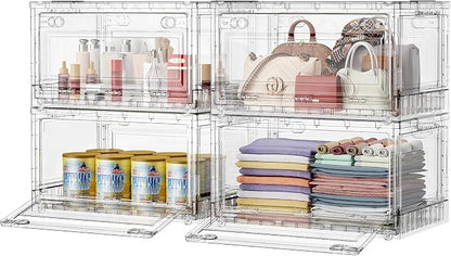 BROVIEW Clear Stackable Storage Bins Drawers, Open Front Large Plastic Storage by BROVIEW-EnjoytheArtofLife
