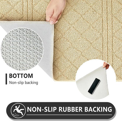REFETONE Indoor Doormat, Front Back Door Mat 24"x36" Absorbent Rubber Backing - Image 3