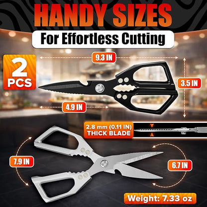 Poultry Shears Heavy Duty Set of 2 – 3Cr13 Stainless Steel | Style of Japanese - Image 2