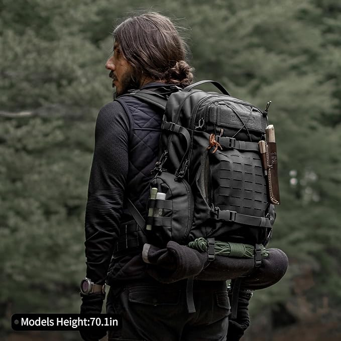 Mardingtop 35L Molle Tactical Military Backpack for Men，Cordura Backpack for Hiking,Camping,Survival