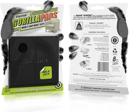 Slipstick GorillaPads Non Slip Furniture Pads/Gripper Feet Floor Protectors - Image 4