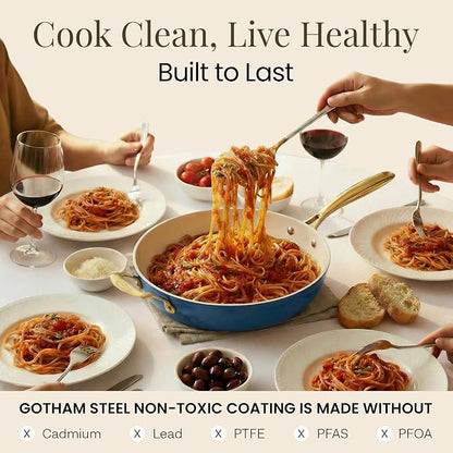 Gotham Steel 14 Inch Non Stick Frying Pans, Family Sized Non Stick Skillet - Image 7
