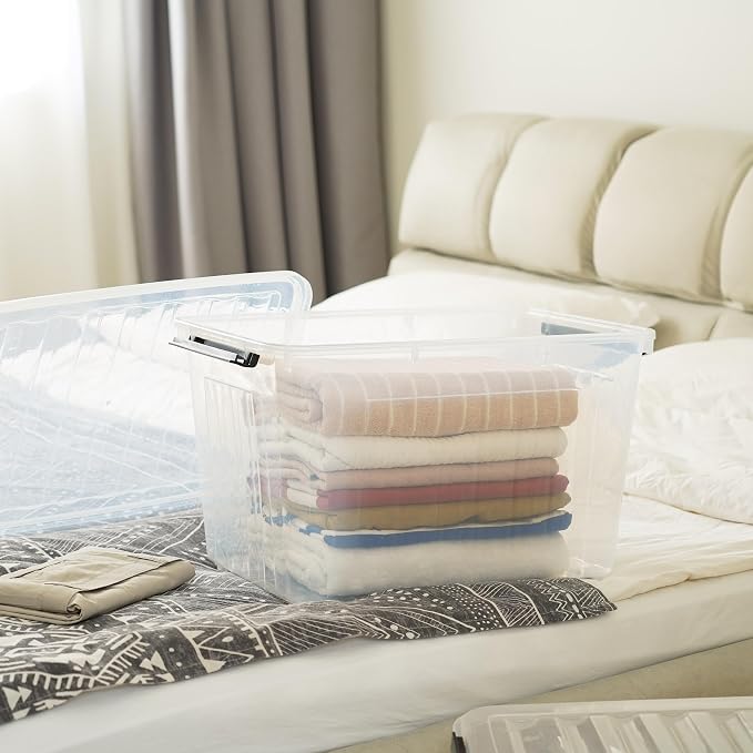 Citylife 54 QT Clear Plastic Storage Bins - Image 7