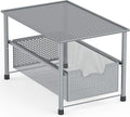 Simple Houseware Stackable Under Sink Cabinet Sliding Basket Organizer Drawer, Silver