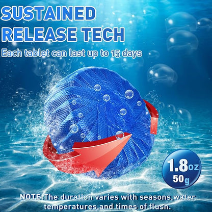 Qualirey 100 Pack Automatic Toilet Cleaner Tablets Toilet Bowl Long Lasting - Image 7