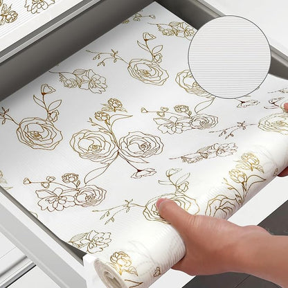 Shelf Cabinet Liner for Kitchen- Non Adhesive 17.5In x 20FT Drawer Liner by CLENAT
