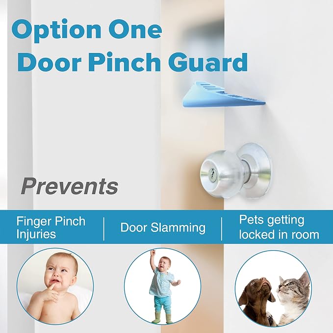 Door Pinch Guard and Door Slam Stopper, Durable Silicone Door Finger Pinch Guard - Image 2