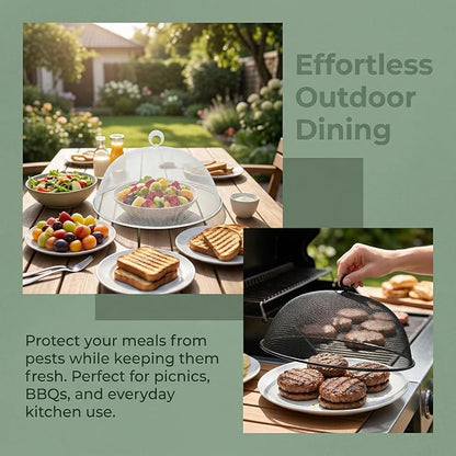 MAGICLULU 2-Pack Metal Mesh Food Covers, 11.8-Inch Net Dome Plate Fly Tents - Image 2